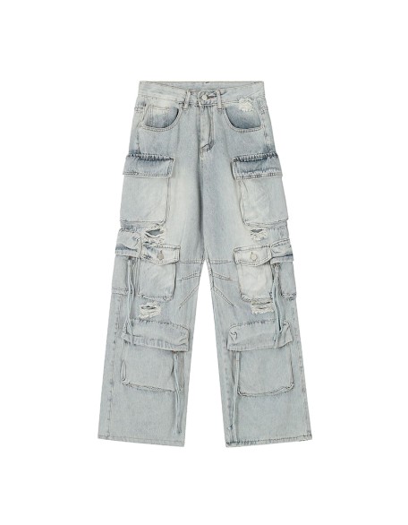 Men's jeans, work pants, trendy straight-leg pants