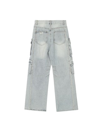 Men's jeans, work pants, trendy straight-leg pants