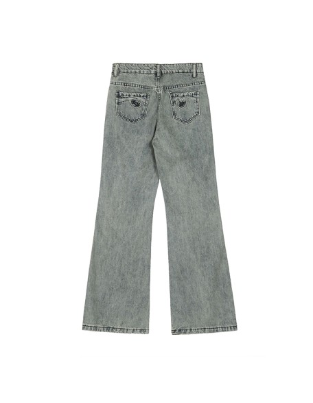 Harajuku Fashionista Women's Embroidered Denim Pants