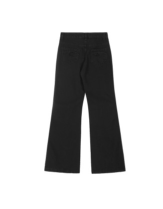 Harajuku Fashionista Women's Embroidered Denim Pants