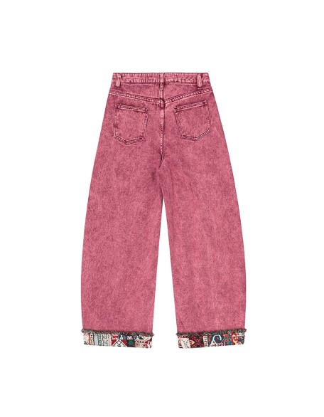 Fashionable and unique women's straight-leg jeans