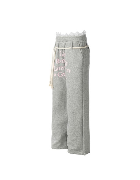 Straight-leg printed trendy women's casual pants