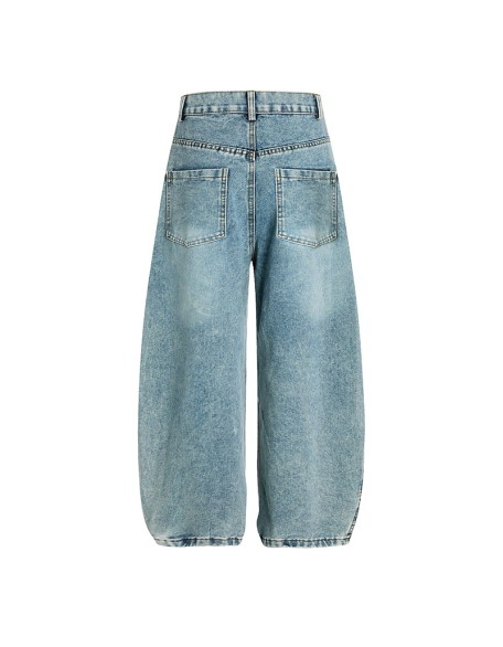 Men's Youthful Vintage-Style Long Denim Pants