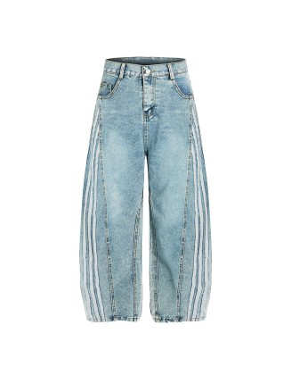 Men's Youthful Vintage-Style Long Denim Pants