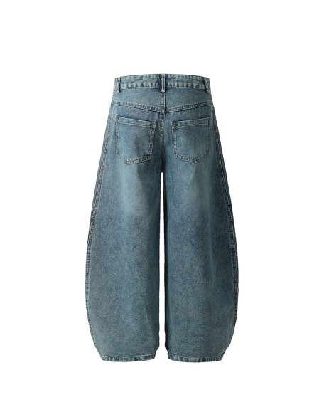 Fashionable urban men's striped casual jeans