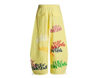 Casual women's cotton trousers Printed straight-leg trousers