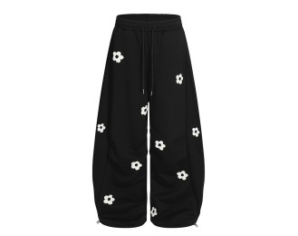 Fresh women's printed youthful casual pants